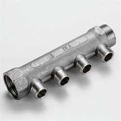 Коллектор Tiemme 1" х 1/2" НР никелированный 1х2вых серия 1922 - фото 25601