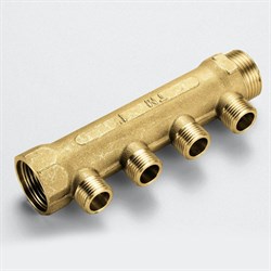 Коллектор Tiemme 1" х 1/2" НР 1х2вых серия 1922 - фото 25613