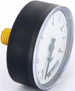 Манометр аксиальный Watts, размер 1/4", ф 50 мм, 0-10 бар - фото 30789