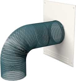 Плащадка торцевая металлическая 196 х 236 с решеткой, фланец D 125 - фото 41004