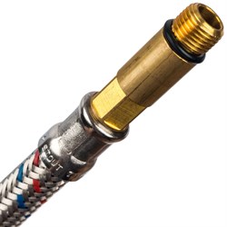 Гибкая подводка для смесителя Stout штуцер M10 (35 мм) x ВР 1/2", 40 см - фото 43985