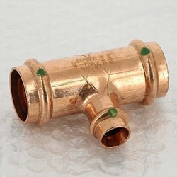 Тройник редукционный пресс для медных труб Viega 22 x 18 x 22 - фото 45391