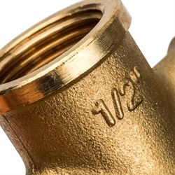 Тройник ВВ латунный Stout 1/2" - фото 47607