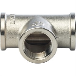 Тройник ВВ никелированный Stout 3/8" - фото 47640