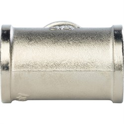 Тройник переходной ВВ никелированный Stout 3/4" x 1/2" x 3/4" - фото 47690