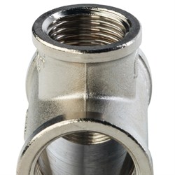 Тройник переходной ВВ никелированный Stout 3/4" x 1/2" x 3/4" - фото 47692