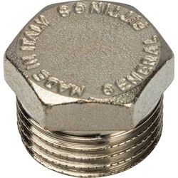 Заглушка НР никелированная Stout 3/4" - фото 47748