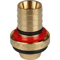 Угол НР обжимной для мeталлопластиковых труб Stout 32 x 1" - фото 49030