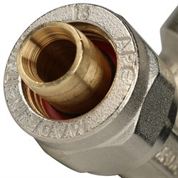 Угол ВР обжимной для мeталлопластиковых труб Stout 20 x 1/2" - фото 49063