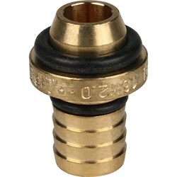 Угол ВР обжимной для мeталлопластиковых труб Stout 20 x 1/2" - фото 49070