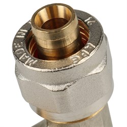 Тройник НР обжимной для мeталлопластиковых труб Stout 16 x 1/2" - фото 49211