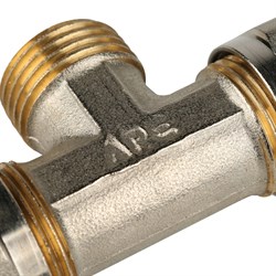 Тройник НР обжимной для мeталлопластиковых труб Stout 16 x 1/2" - фото 49212