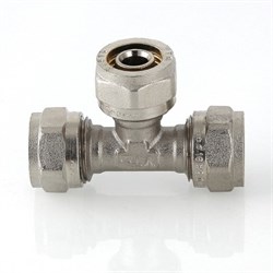 Тройник редукционный обжимной для мeталлопластиковых труб Valtec 20 x 26 x 20 - фото 49619