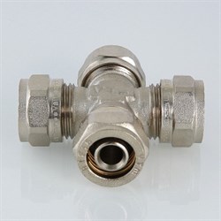Крестовина обжимная для мeталлопластиковых труб Valtec 26 x 20 x 26 x 20 - фото 49733