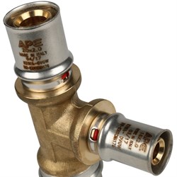 Тройник редукционный пресс для мeталлопластиковых труб Stout 32 х 20 х 26 - фото 50487