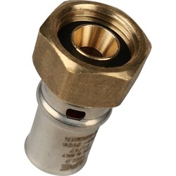 Муфта с накидной гайкой пресс для мeталлопластиковых труб Stout 20 x 1/2" - фото 50752
