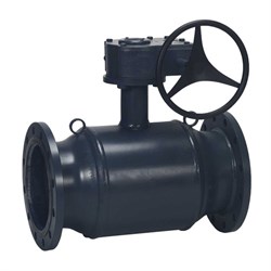 Кран шаровой стальной фланцевый с редуктором Danfoss JIP Premium FF 065N0251G Ду 150 Ру16 - фото 55769