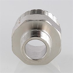 Ниппель переходной латунный никелированный НН Valtec 1 1/2" x 1" - фото 56407