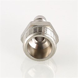 Штуцер латунный никелированный НР Valtec 1/2" x 20 - фото 56633