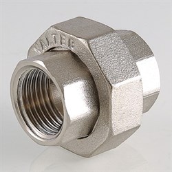 Сгон латунный никелированный прямой ВВ Valtec 1" - фото 56833