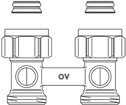 Мультифлекс Oventrop прямой, multiflex F, запорно-присоединительный G3/4"НГ x G3/4"НР (1015813) - фото 56940