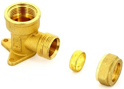 Водорозетка компрессионная для медных труб Tiemme 15 х 1/2" - фото 58647