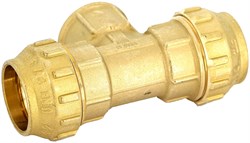 Тройник компрессионный для ПНД труб латунный Tiemme ВР 63 x 2" - фото 61027