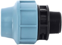 Муфта компрессионная для ПНД труб пластиковая Unidelta НР 63 х 2 1/2" - фото 61271