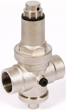 Редуктор давления Uni-fitt 1 1/4", под аксиальный манометр, никелированный - фото 70531