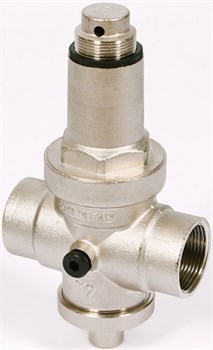 Редуктор давления Uni-fitt 1 1/4", под аксиальный манометр, никелированный - фото 70532