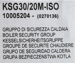 Группа безопасности котла Watts KSG 30 20M-ISO, сталь, до 100 кВт - фото 72507