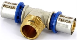 Тройник пресс Emmeti НР 20 х 1/2" х 20 - фото 75357