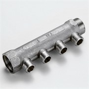 Коллектор Tiemme 3/4"х1/2" НР никелированный 3/4"х3вых серия 1912