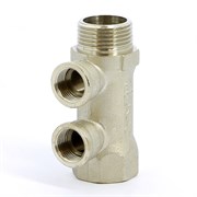 Коллектор Tiemme 3/4"х1/2" ВР никелированный 3/4"х2вых серия 1932