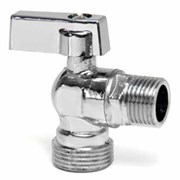 Кран шаровый Valtec угловой для подключения сантехприб, хромиров НН 1/2" х 3/4"