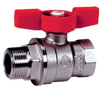 Кран шаровый Giacomini R854 Ду 15 ВР/НР полный проход (бабочка)
