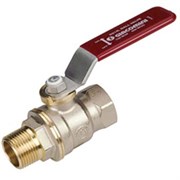Кран шаровый Giacomini R914L никель Ду 40 ВР/НР полный проход (ручка)
