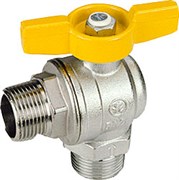 Кран шаровый газовый Giacomini угловой R780 Ду 20 ВР/НР (бабочка)