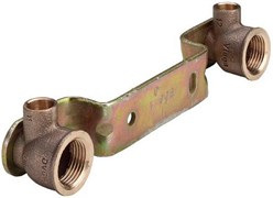Водорозетка двойная Viega пайка на рельефной планке 15 х 1/2"