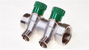 Коллектор Comisa c вентилями регулировочными 1" x 1/2" x 2 выхода