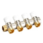 Коллектор Luxor c вентилями регулировочными 3/4" x 1/2" x 4 выхода