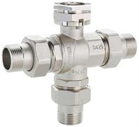 Кран шаровый Emmeti Modulo Compact трехходовой с разъемным соединением под сервопривод 3/4"