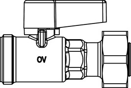 Кран шаровый Oventrop для отключения контуров гребенки Multidis G3/4&quot; НР х G3/4&quot; НГ