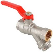Кран шаровый Valtec со встроенным косым фильтром ВВ (ручка) 3/4&quot;