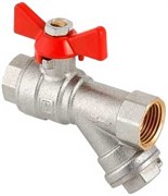 Кран шаровый Valtec со встроенным косым фильтром ВВ (бабочка) 1/2&quot;