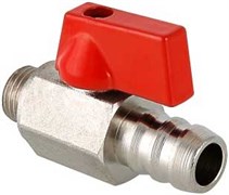 Кран шаровый Valtec мини дренажный со штуцером под шланг НР 1/4"