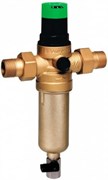 Редуктор давления воды Honeywell 1/2", с промывным фильтром для горячей воды, под аксиальный манометр