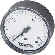 Манометр аксиальный Watts, размер 1/4", ф 63 мм, 0-16 бар