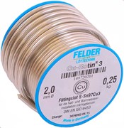 Мягкий припой Felder Cu-Rotin®3, S-Sn97Cu3, ф 2 мм, 250 гр.