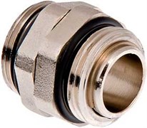 Ниппель Valtec 1" коллекторный, сдвоенный, латунный, самоуплотняющийся